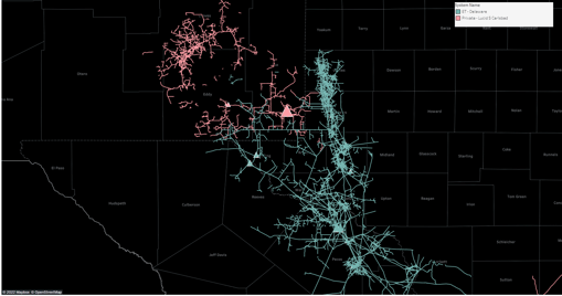 ET Delaware v Lucid Carlsbad System Map