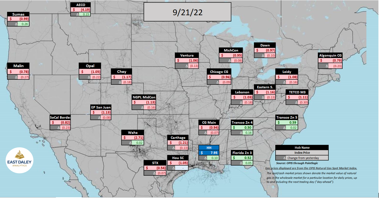 nat gas map 9.22.22